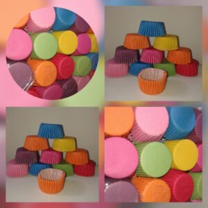 PIROTINES CUPCAKES COLORES/DISE?O N?10 (25u)XUNI